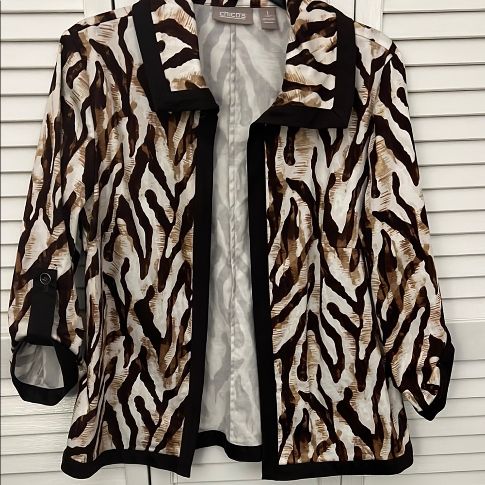Chico's Zebra Print Jacket